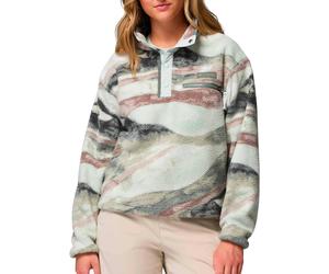 Columbia - Pile stampata con collo alto e mezza chiusura a pressione - Helvetia II Printed Cropped Half Snap Sedona Sage Summits per Donne in Nylon - Taglia S - Beige