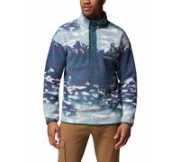 Columbia - Pile stampato a mezza pressione - Helvetia II Printed Half Snap Fleece Crushed Blue Sisters per Uomo - Taglia L