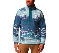 Columbia - Pile stampato a mezza pressione - Helvetia II Printed Half Snap Fleece Crushed Blue Sisters per Uomo - Taglia M
