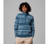 Columbia Donna Benton Springs Stampato Mezzo Snap, Pile Pull Over, Everblue Deschutes Days, XL