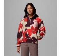 Columbia - Pile stampato con cerniera a metà lunghezza Sequoia Grove™ - Rosso - Taglia XS - Donna