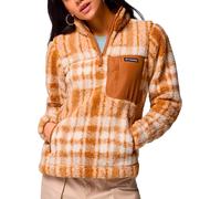 Columbia - Pile stampato - West Bend 1/4 Zip II Camel Brown Herringplaid per Donne - Taglia XS - Marrone