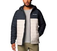 Columbia - Piumino con isolamento e idrorepellenza - Powder Lite II Hooded Jacket Dark Stone Black per Uomo in Pelle - Taglia S - Nero