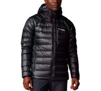 Columbia - Piumino idrorepellente, imbottito in piuma naturale - Arctic Crest Down Hooded Jacket Black per Uomo in Pelle - Taglia XL - Nero