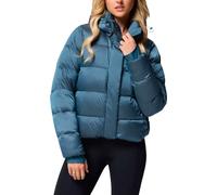 Columbia - Piumino isolato da donna - Amaze Puff Hooded Jacket Everblue High Shine per Donne in Pelle - Taglia S - Blu