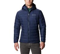 Columbia Powder Lite Hooded Jacket, Piumino Con Cappuccio Uomo, Blu (Collegiate Navy Blu), L