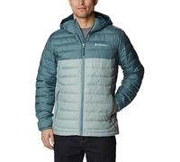 Columbia Powder Lite Hooded Jacket, Piumino Con Cappuccio Uomo, Niagara/Metal, S