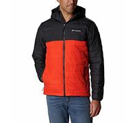 Columbia Powder Lite Hooded Jacket, Piumino Con Cappuccio Uomo, Red Quartz/Shark, XL