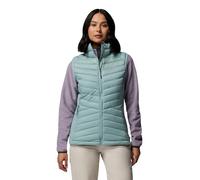Columbia Powder Pass 3 Gilet ibrido da donna, gilet imbottito per il corpo, blu stropicciato, M
