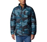 Columbia Powder Pass - Giacca da uomo con cappuccio, Stampaggio mimetico in metallo Mod, S