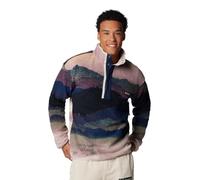 Columbia Printed Half Snap Fleece Helvetia II-Pile Stampato a Mezza Pressione, Collegiate Navy Dolomiti, Large Uomo