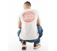 Columbia Men's Rapid Ridge Back Graphic Tee 2, Short Sleeve T-Shirt, Dark Stone/Button Badge, XL