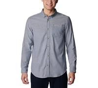 Columbia Rapid Rivers II - Camicia a Maniche Lunghe da Uomo, Dark Mountain Oxford, XL