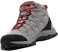 Columbia Redmond 3 Mid Wp, Scarponi da trekking ed escursionismo impermeabili a vita media Donna, Steam Red Coral 2024, 39.5 EU