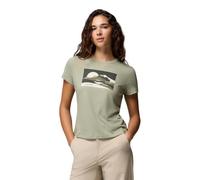 Columbia Ruby Springs Graphic Fitted Maglietta a Maniche Corte da Donna, a Maniche Corte, Safari Moonlit Hillscape, M