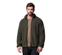 Columbia Rugged Ridge - Giacca in pile da uomo, a pelo lungo, con cerniera intera, colore verde, XL