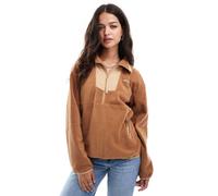 Columbia - Sequoia Grove - Felpa in pile marrone cammello e color canoa con zip corta S