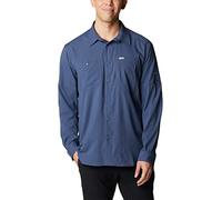 Columbia Silver Ridge Utility Lite - Camicia da Trekking a Maniche Lunghe, da Uomo, Colore: Blu Scuro, Montagna Scuro