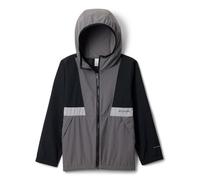 Giacca con cappuccio Columbia Spire Valley Windbreaker nero grigio scuro bambino - L