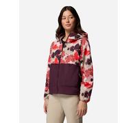 Columbia Giacca a vento Spire Valley stampata con cappuccio – Donna Rosso Taglia S