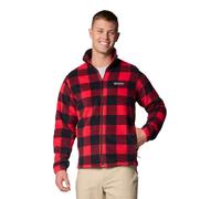 Columbia Steens Mountain Full Zip 2.0, Giacca in pile Uomo, Mountain Red Check Print, XXL