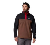 Columbia Steens Mountain Half Snap 2, Pile Pull Over, Tabacco, Nero, MTN Red, XXL