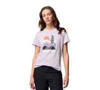 Columbia T-Shirt da Donna a Maniche Corte con Grafica Ruby Springs, Aderente a Maniche Corte, Lavanda Perla, Get Hiked, M