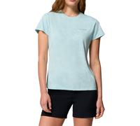 Columbia - T-shirt da escursionismo stretch e leggero - Bluebird Canyon II SS Crew Marine Light Florage Jacquard per Donne - Taglia M