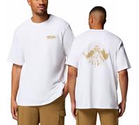 Columbia - T-shirt in cotone con protezione UV - CSC Heavyweight Back Graphic Tee White Heritage per Uomo in Cotone - Taglia S - Bianco