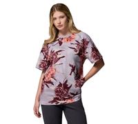 Columbia Sequoia Grove Printed Tee, Colletto a coste, Protezione UPF 30, Dichiarazione audace - da donna