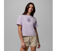 Columbia - T-shirt stampata, cropped e rilassata Rolling Bend™ - Viola - Taglia L - Donna