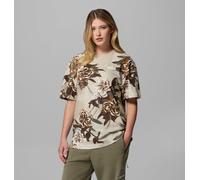 Columbia T-shirt Sequoia Grove – Stampata, colletto a coste, UPF 30 – Donna, Marrone, Taglia L