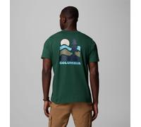 Columbia - T-shirt stampata sul retro Explorers Canyon™ - Verde - Taglia XL - Uomo