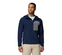 Columbia Tall Heights 3 - Giacca softshell da uomo, con cappuccio, blu navy collegiale/grigio città, S