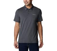 Columbia Polo Tech Trail Manica corta Grigio Shark Heather XXL Uomo Lunghezza 28''