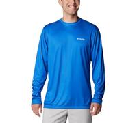 Columbia Terminal Tackle PFG Fish Star Manica Lunga T-Shirt, Blu vivido/Blu Navy Blu Scuro sfumato, L Uomo