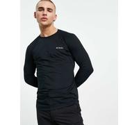 Columbia - Top baselayer da sci a maniche lunghe nero elasticizzato di media pesantezza M
