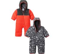 Columbia - Tuta one piece reversibile - Powder Lite II Reversible Bunting Zing Shark in Pelle - Taglia Bambino 18-24 m - rosso