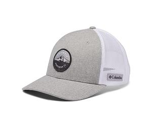 Columbia Unisex Mesh Snap Back, Snap Back Cap, Columbia Grey HTHR Mt Hood Circle Patch, O/S
