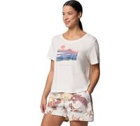 COLUMBIA W Ruby Springs Graphic Scoop Neck Ss - Donna - Bianco - Taglia XS- modello 2025