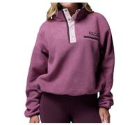 Columbia - Pile con collo alto e mezza chiusura a pressione - Helvetia II Cropped Half Snap Fleece Antique Mauve Mineral Pink per Donne in Nylon - Taglia L - Viola