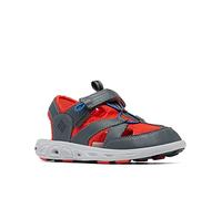 Columbia Youth Techsun Wave Sandali Da Trekking da Unisex - Bambini e ragazzi, Grigio (Dark Grey x Spicy), 39 EU