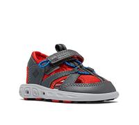 Columbia Youth Techsun Wave Sandali Da Trekking da Unisex - Bambini e ragazzi, Grigio (Dark Grey x Spicy), 38 EU