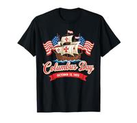 Columbus Day Cristoforo Colombo Italiano Americ Maglietta