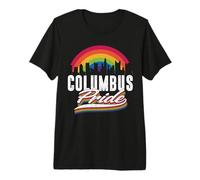 Columbus Ohio LGBT Lesbian Gay Bisexual Rainbow LGBTQ Pride Maglietta Premium