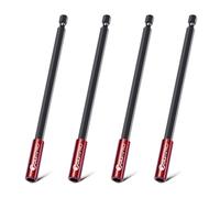 ColumPRO 4 pezzi, 300 mm, supporto magnetico per avvitatore a percussione, attacco esagonale S2 in acciaio da 1/4", prolunga per cacciavite magnetico, dritta, senza piegare l'estensione del trapano
