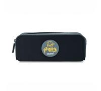 Colurbook Geolier - Astuccio Portapenne In Morbido Silicone, Chiusura Zip, Formato 19.5x7x5.5 cm (Nero)