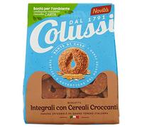 Colussi Frollini integrali con cereali croccanti| Farina integrale 100% italiana | Latte fresco e uova italiani |Autentico sapore di una volta |Buoni da inzuppare | Confezione riciclabile da 500 g
