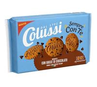 Colussi Sempre con Te Biscotti con Gocce di Cioccolato 6 Monoporzioni Frollini Croccanti con Gocce di Cioccolato, Ideali per Colazione, Merenda, Ufficio, Scuola e Snack Fuori Casa 288g