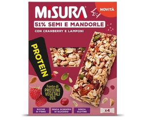 COLUSSI SpA MISURA PROTEIN 4 BARRETTE AI FRUTTI ROSSI X 30 G